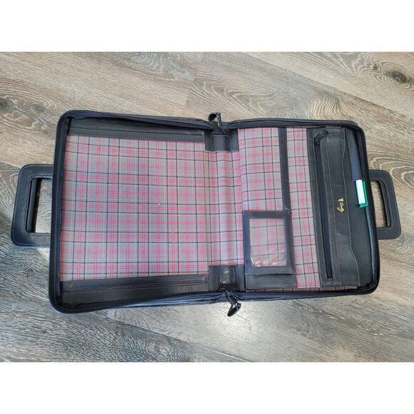 Scully Soft Plonge Black Leather Personal Planner Bag Zip 11 x 13.5 x 2 #8 - Picture 5 of 7